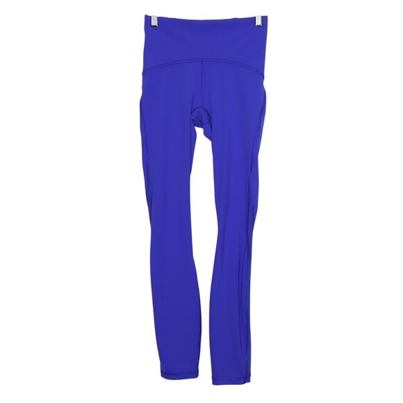 LULULEMON Train Times 7/8 Pant 25" Blazer Blue Mesh Training Active Women's 2 - Picture 1 of 9